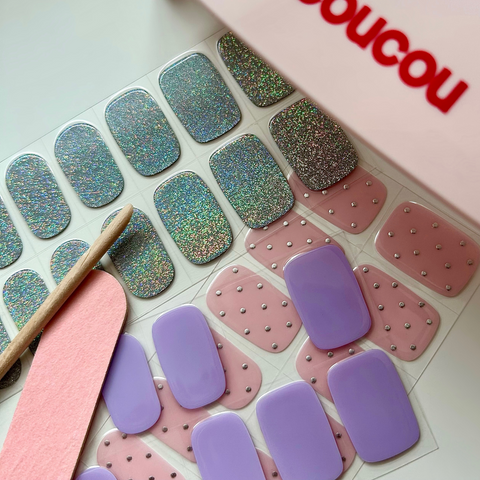 Coucou Semi-Cured Nail Wraps - Glitter Galore