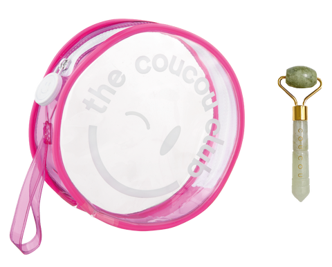 Coucou Mini Jade Roller + Smiley Bag