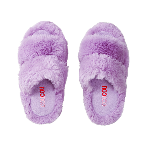 Coucou Fluffy Slippers Lilac