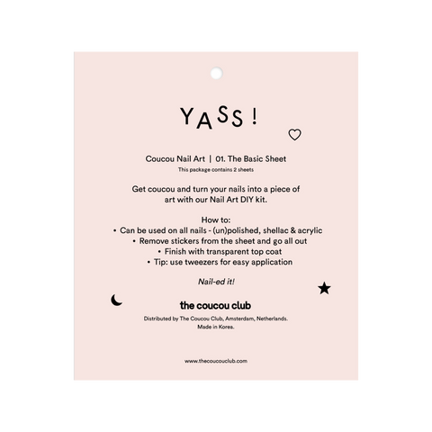 Coucou Nail Art: The Basic Sheet