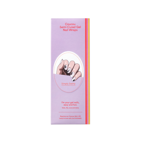 Coucou Semi-Cured Nail Wraps - Simply Swirly