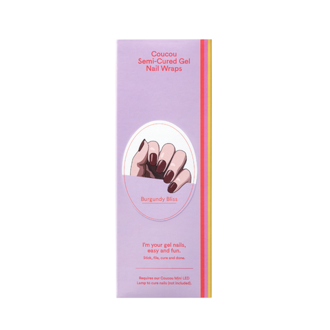 Coucou Semi-Cured Nail Wraps - Burgundy Bliss