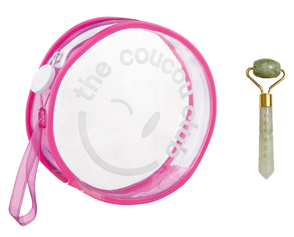 Coucou Mini Jade Roller + Smiley Bag
