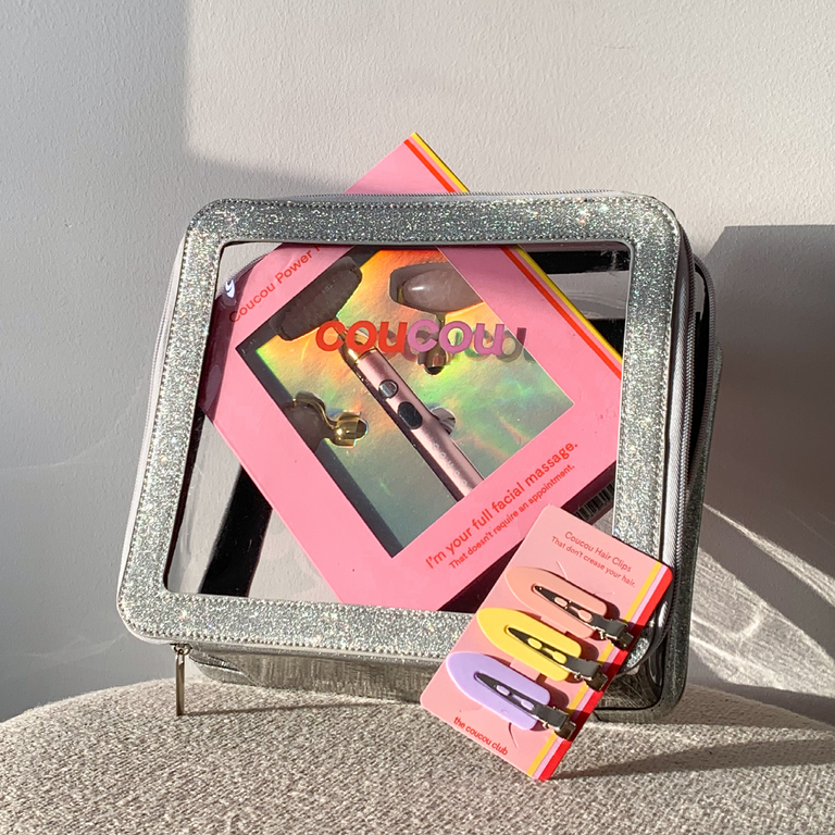 Coucou Glitter Toiletry Bag 